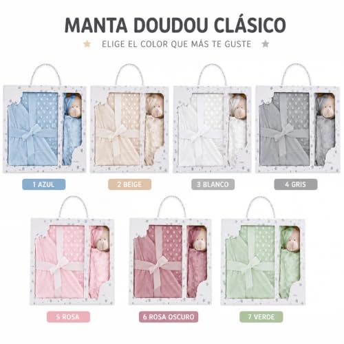Miniatura 4 de Variouss Manta De Bebe Personalizado Con Su Nombre Bordado, Manta De Copito, Regalos Padres Primerizos. Bautizo, Baby Shower Manta Doudou