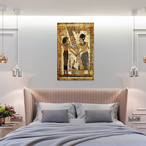 Canvas Prints Ancient Egyptian Papyrus Hieroglyphics Paintings For Wall Decorations Wall Art Paintings Canvas Wall Decor Home Decor Living Room Decor Aesthetic 24X36Inch(60X90Cm) Frame-Style #TOP7