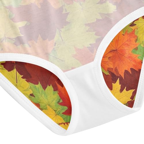 Autumn Leaves Orange Red Underwear Toddler Girl, Underwear Girls, 2T–8 Years4