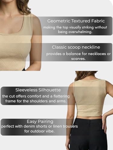 Image of Leriya Fashion Women Solid Polycotton Ribbed Sleeveless Tank Top | Scoop Neck Slim Fit Stretchable Casual Top for Women | Summer Basic T-Shirt Blouse for Girls, Office, Gym