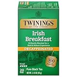Twinings Tea Irish Breakfast Tea, Decaf, 20 ct