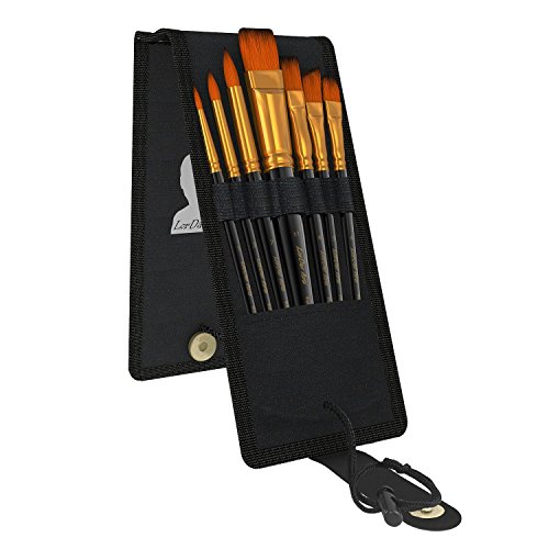 Lordac Arts BRUSH02 Paint Brush Set, 7 Artist Brushes For Painting With Acrylic, Gouache, Oil And Watercolor. Professional Art Quality On Canvas, Wood, Face And Models. Includes Carrying Case Travel Kit thumb #2