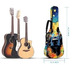 JRHEJTFZ Housse pour guitare acoustique de 1,9 cm d’épaisseur – Imperméable – Durable et élégant – Motif loup, Multicolore 4., 42.9×16.9×4.7 in, Motif imprimé tendance - Les Beatles, Paul McCartney, John Lennon, RIngo Starr, George Harrison JRHEJTFZ Housse pour guitare acoustique de 1,9 cm d'épaisseur - Imperméable - Durable et élégant - Motif loup, Multicolore 4., 42.9x16.9x4.7 in, Motif imprimé tendance – Image 5