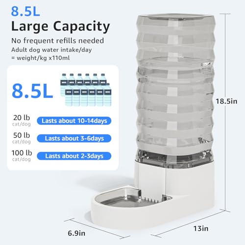 Gravity-85L-Dog-and-Cat-Water-Bowl-Dispenser-Automatic-Stainless-Steel-Dog-Water-Bowl-100-BPA-Free-Self-Filling-Large-Capacity-Pet-Water-Feeder-for-Dogs-and-Cats Gravity 85L Dog and Cat Water Bowl Dispenser Automatic Stainless Steel Dog Water Bowl 100 BPA Free Self Filling Large Capacity Pet Water Feeder for Dogs and Cats