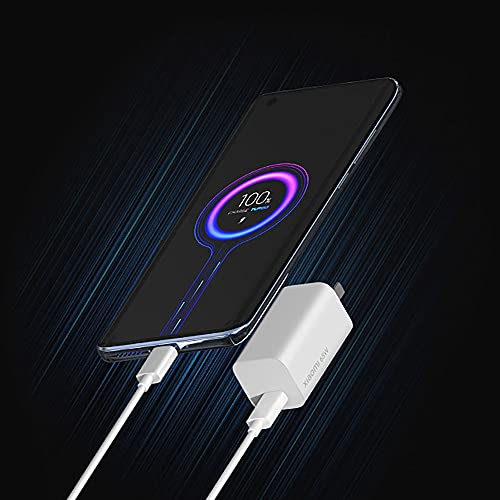 Xiaomi Mi 65W Fast Charger With Gan Tech, Charger For Smartphones And Notebooks, Compatible With Xiaomi/Apple/Huawei/Asus/Hp/Lenovo/Dell Laptops, Usb-C Cable Included, White #TOP3