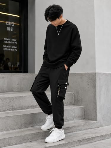 Image of Boy Cotton Cargo Pant | Multi-Pocket Relaxed Fit Utility Trousers for Boy | Casual Cargo Lower with Elastic Hem (1005)