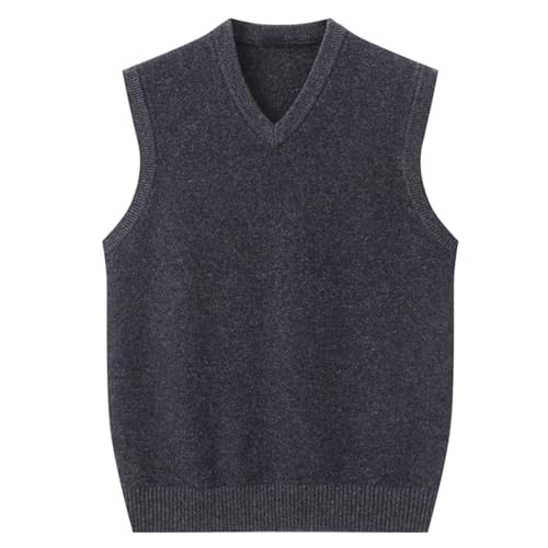 Pull-over tricoté homme sans manches épais pour stopper le froid