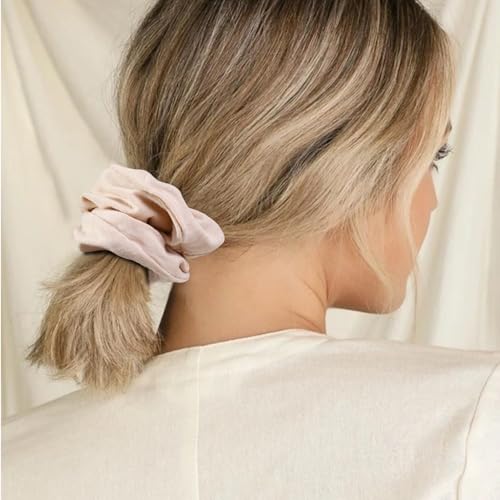 Image of 6 Pack Hair Scrunchies for Women - Hair Ties No Damage Both for Thick Hair or Thin Hair Curl Hair No Crease Scrunchies Ponytail Holder No Hurt Your Hair