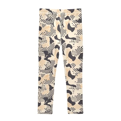 KLL Houndstooth Black and Whitoddler Girl Basic Leggings Soft Full Length Lounge Pants Sports2