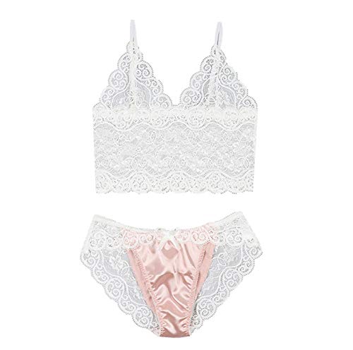 Nuisette sexy femme haut de gamme blanche avec soutien-gorge évider et mémoires