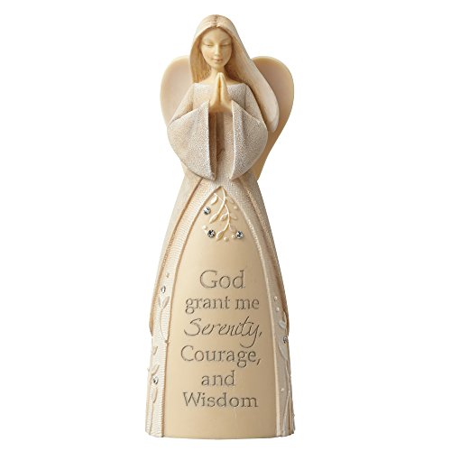 Foundations Serenity Mini Angel Stone Resin Figurine, 4.53