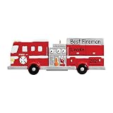 Personalized Fire Truck Ornament 2022 - Firefighter Ornaments, Fireman Ornaments for Christmas Tree,