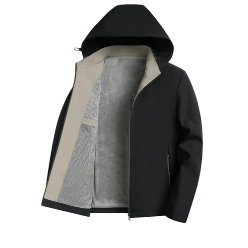 Chaqueta con capucha desmontable de hombre para primavera y otoño casual