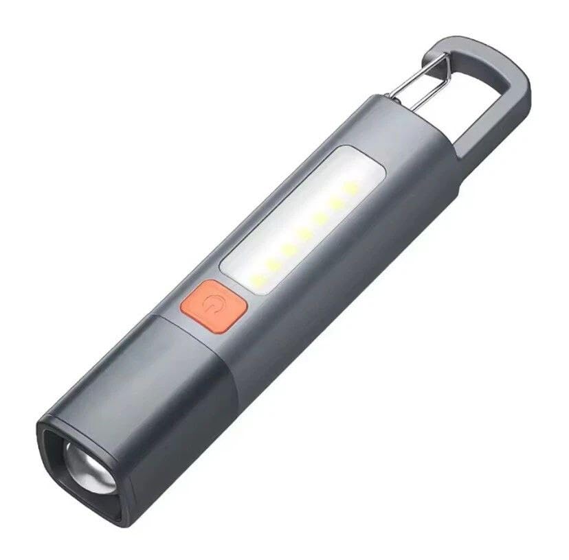 COZIESS 1Pcs, Smiling Shark LED COB Rechargeable Flashlight, Zoomable Handheld Torch with Hook, 2-in-1 Flash Light Lantern, Adjustable Beam for Camping, Hiking, Emergency & Home Use.-image-23