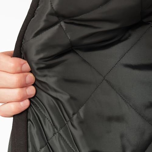 Dickies Men's Big & Tall Fleece Hooded Flannel Shirt Jacket with Hydroshield, Black/Dark Olive/Antique White Ombre, 4X Tall - Image 4