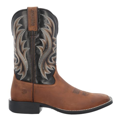 Durango Mens Shyloh Embroidered Square Toe Casual Boots Mid Calf - Black, Brown