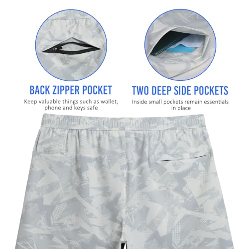 Image of maamgic Mens Workout Shorts 2 in 1 Stretch 5 inch / 7 inch Gym Shorts Running Shorts with Compression Liner Zip Pocket