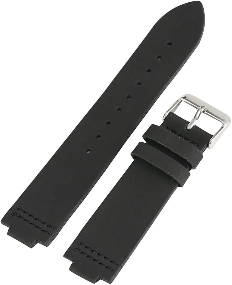 Watch Straps 20 22 23mm Leather Watches Band Soft Leather Replacement Watches Band for Wooden Watch Pin Buckle Wristwatch Strap for Women Men Replacement Strap (Color : Black 22mm)