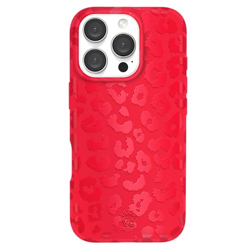 VELVET CAVIAR for iPhone 16 Pro Case - Compatible with MagSafe [16ft Drop Tested] - Red Leopard Animal Print