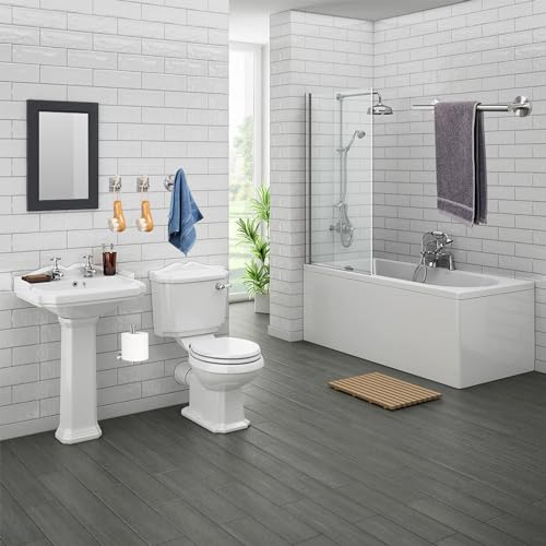 TocTen Bathroom Hardware Set, Thick Stainless Steel Bath Towel Bar Set Including Towel Rack for Bathroom+Toilet Paper Holder+3 Robe Towel Hooks Wall Mount Bathroom Accessory Set(16IN,Brushed Nickel) by TocTen - Image 2