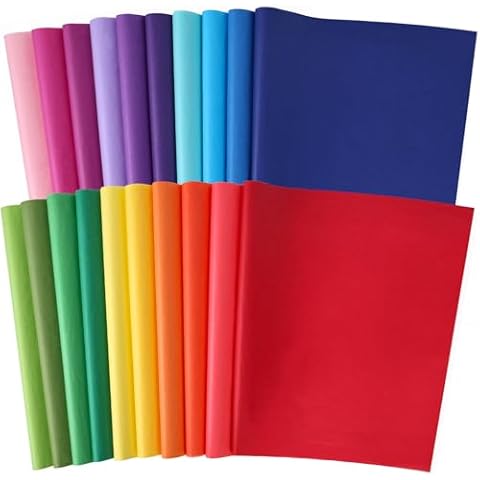 3 otters 120 Sheets Tissue Paper for Gift Bags, Colorful Gift Wrapping Tissue Paper 20x14 Inch Art Craft Paper for Wedding Birthday Party 20 Assorted Colors Cover