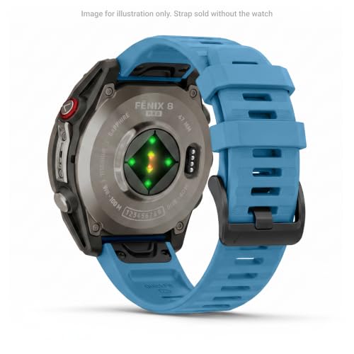 Image of Garmin QuickFit 22 Watch Band - Lakeside Blue Silicone