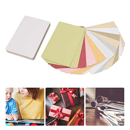 100 Peças Cartão Perolado Estoque Redondo 15x10cm Textura Dura Carimbo de Borracha Papel para Convit