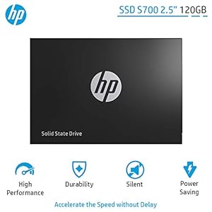 HP SSD S700 2.5 Inch 120GB SATA III 3D NAND Internal Solid State Drive (2DP97AA), Black