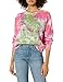 Produktbild The Drop Damen Caroline Sweatshirt aus Fleece, mit Langen Raglanärmeln, Neon mit Batikfärbung, L