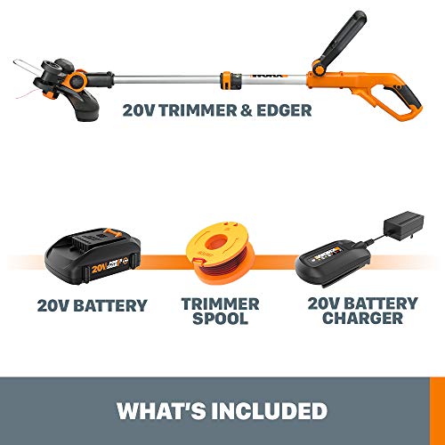 Worx Wg162 20V Power Share 12" Cordless String Trimmer & Lawn Edger (Battery & Charger Included) #TOP5