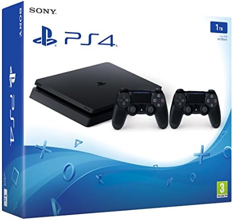 Sony PlayStation 4 Slim 1TB + 2 Dualshock 4 V2 1 To Wifi Noir