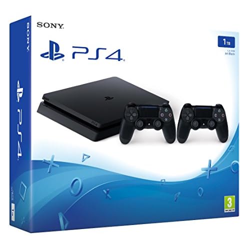 PlayStation 4 - Konsole (1TB, schwarz, slim) inkl. 2. DualShock Controller