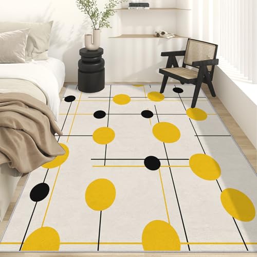 Tapis de salon lavable et antidérapant résistant aux taches 140x200