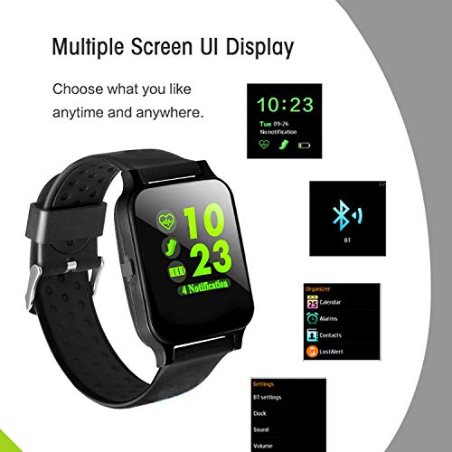 Smart Watch Fitness Tracker with Heart Rate Blood Pressure Monitor for Men Women Kid Outdoor Sport Watch with Pedometer Activity GPS Tracker Calorie Sync Phone Prime Summer Holiday Travel Gifts