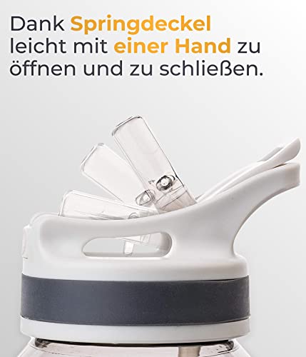 AceCamp TRITAN Trinkflasche | Sportflasche | BPA-frei I alle Getränke I Springdeckel blau 350 ml – Ansicht 4