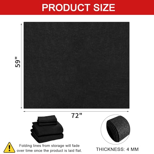 Golener Oil Spill Mat - Garage Floor Mat, Absorbent Oil Pad, Premium Maintenance Mat, Waterproof, Contain Liquid, Protect Garage Surface from Spill & Stain, Reusable, Washable, Durable, Black, 59”x72”
