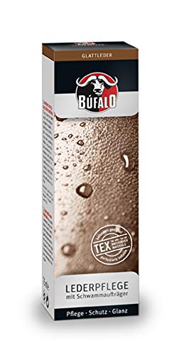 Bufalo Schuhcreme Lederpflege mit Schwamm 75 ml Dunkelblau