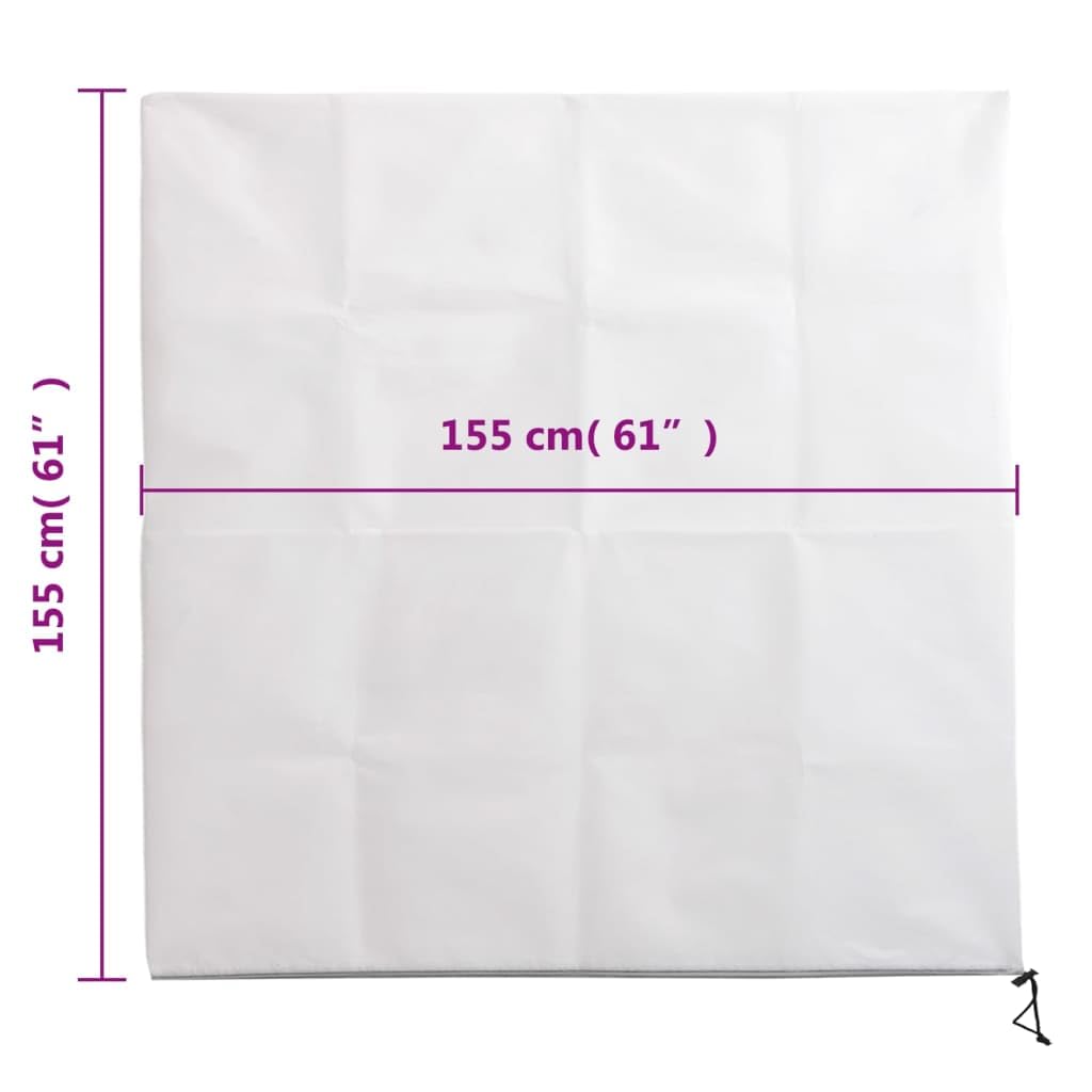 vidaXL Kaptury ochronne na rośliny, suwak, 4 szt., 70 g/m² 1,55x1,55 m
