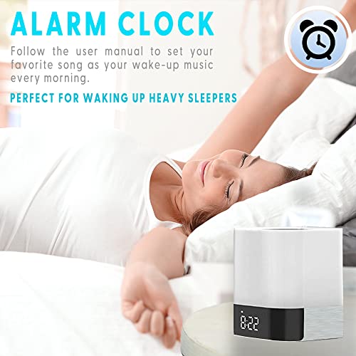 Bluetooth Speaker Night Light,12/24H Alarm Clock, 5 In 1 Touch Sensor Beside Lamp, Dimmable & Multi-Color Changing,Sd Tf Card Mpf Music Player,Gift Ideas For 10 11 12 13 14 Year Old Teenage Girls/Boys #TOP2