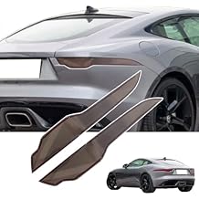 ABS Black Rear Tail Light Lens Taillight Kit Compatible with Jaguar F-Type 2021-2024 Car Exterior Taillight Protection Cover Accessories
