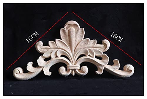 Adornos de madera decorativos Panel de madera decorativo de muebles para el hogar, incrustación de apliques de madera maciza para muebles sin pintar Pegatinas para la puerta de la cama, decoraciones