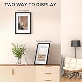 LVAOUO A4 Wooden Picture Frames, 21 x 29.7cm Versatile Black A4 Frame, Supports Landscape or Portrait Orientation, with Plexiglass and Stand, Without a bracket - Image 4