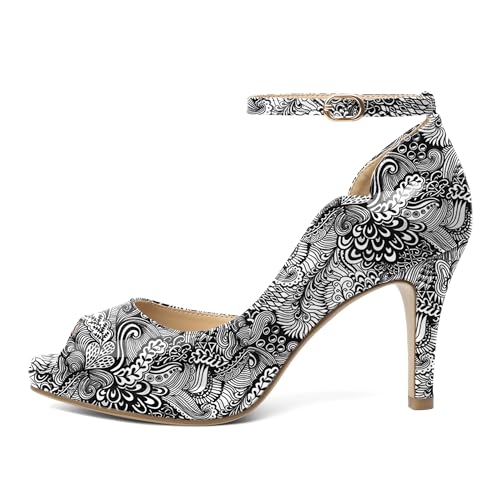 Image of AUMOTED High Heels Pumps Platforms Shoes for Party Daily 3.4 inch Dressy Pumps