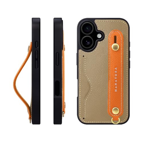 HANATORA for iPhone 17 �P�[�X �{�v �ϏՌ� �w�ʃx���g �J�[�h�|�P�b�g �X�}�z�P�[�X �X�}�z �X�^���h�@�\ �l�b�N �X�g���b�v �t�� �G���{�X���U�[ �M�t�g �}�O�l�b�g�Ȃ� �O���[�W��+�I�����W NCGH-17-Grege-OG