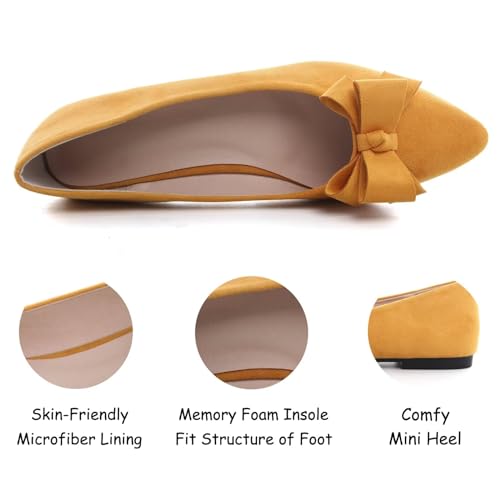 Image of SAILING LU Women's Bow-Knot Pointed Toe Ballet Flats