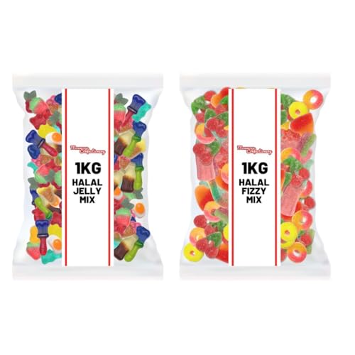 2Kg Halal Fizzy & Jelly Sweet Assortment | TikTok Inspired Bulk Candy Box | Chewy Gummy Sweets for Parties & Events