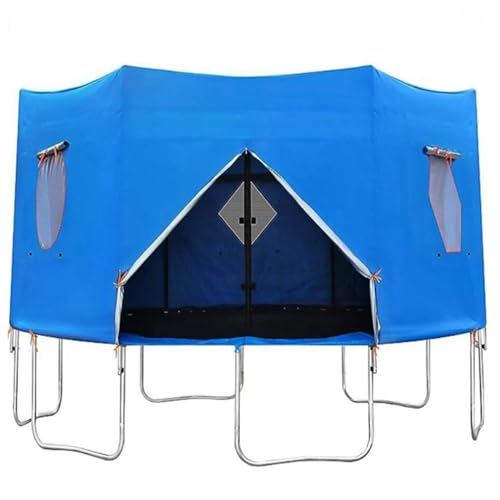 BIWKONI 10FT/12FT/14FT Trampoline Tent Cover Outdoor Trampoline Accessory Wind Sun Protection for 8 Straight Pole Trampoline (Tent Only),12FT/8