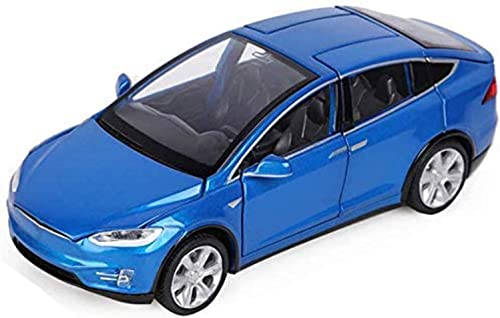 Image of Alloy Car Model Diecasts Metal Toy with Sound /Light /Pull-Back Off-Road Vehicles Car Model Collection Kids Toys Gift Multicolor Pack of 1 (Tesla Blue)