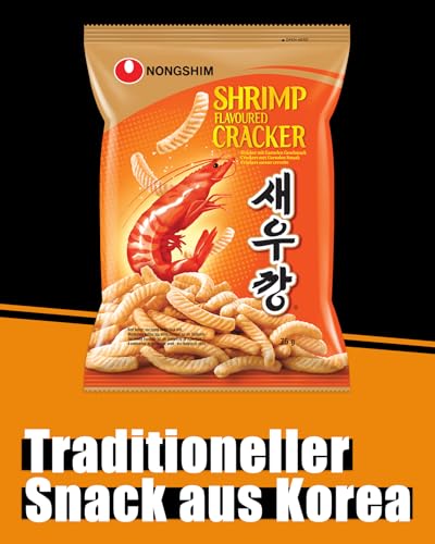 Nong Shim Shrimp Cracker – Knusprige Krabbencracker - koreanische Knabberei für jeden Tag – 1 x 75g
