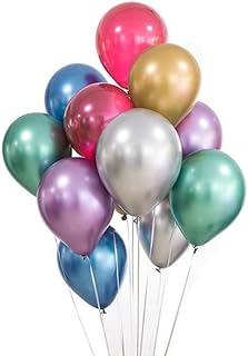 WROLY Party Balloons Pack of 50, Party Decoration Balloons, Wedding Balloons, Perfect for making Balloon Garland and Balloon Arch Kit (Metallic)